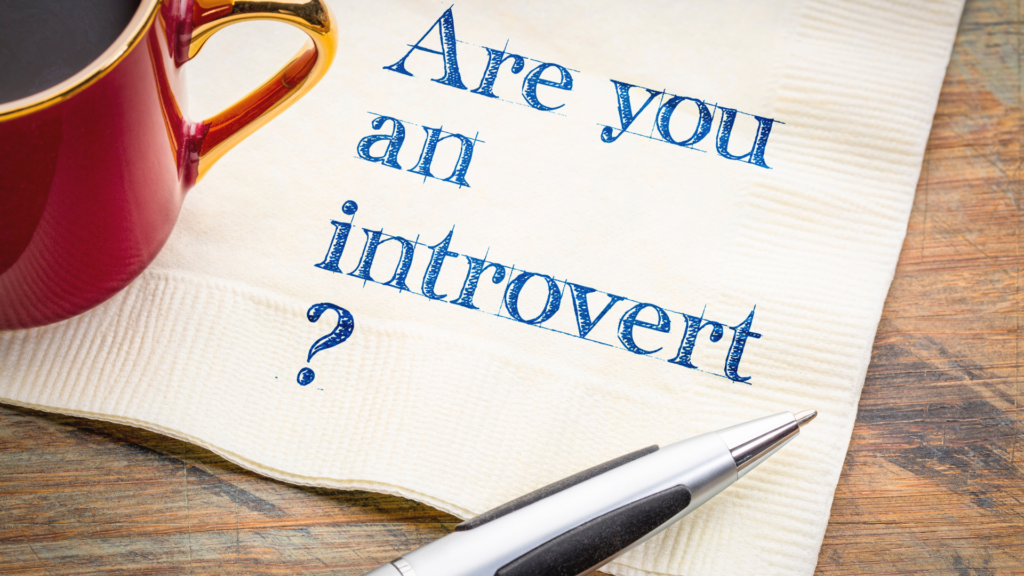 Napkin with words are you an introvert written
